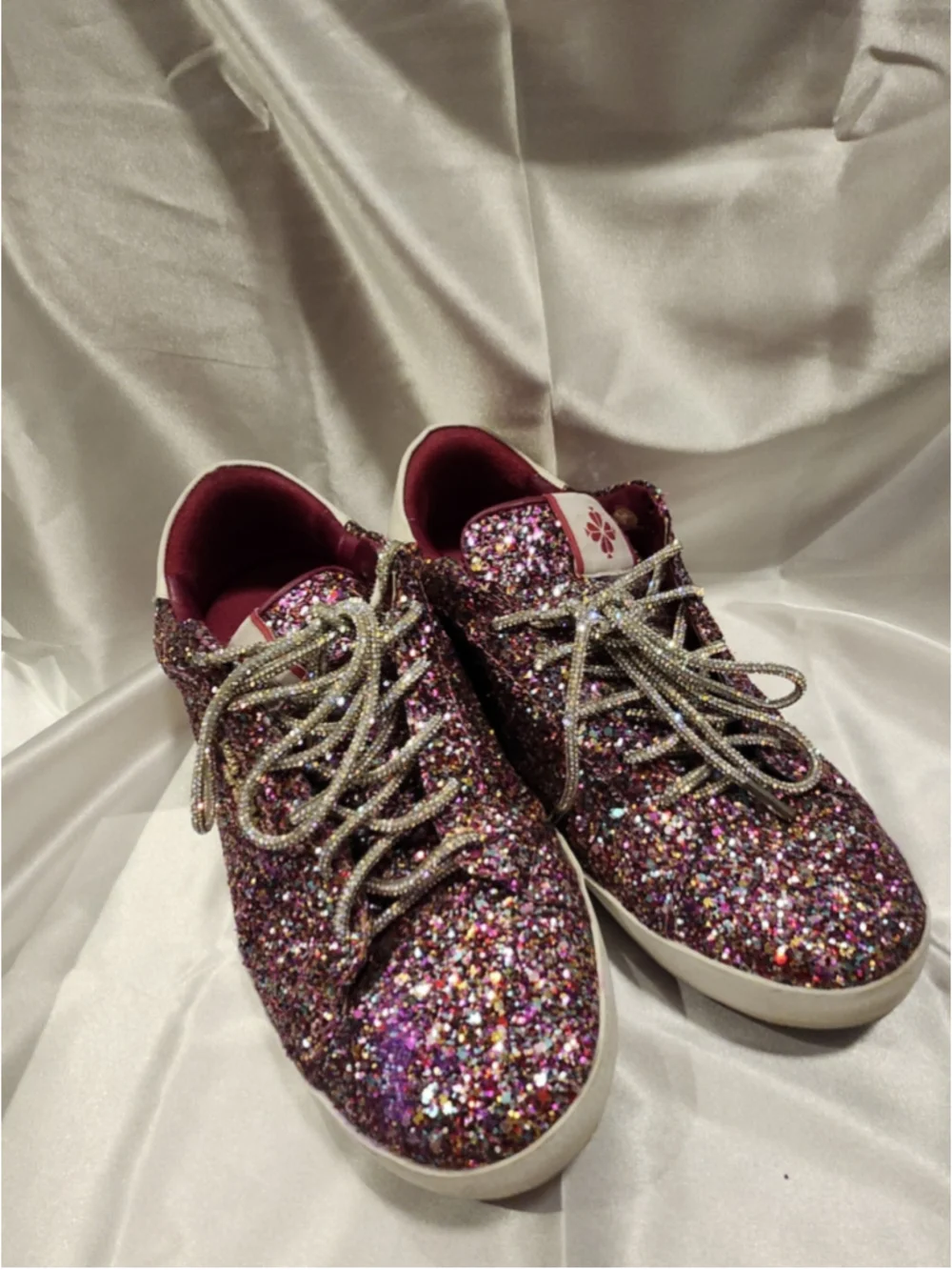 Kate Spade Glitter Sneakers, Purple and White